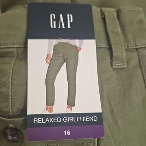 GAP Relaxed Girlfriend Pants in Green